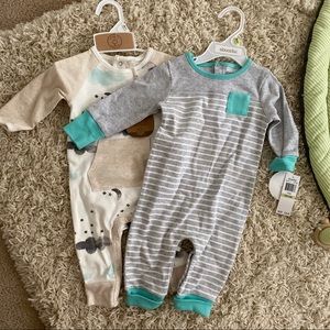 Two NWT 3-6m Baby pajamas